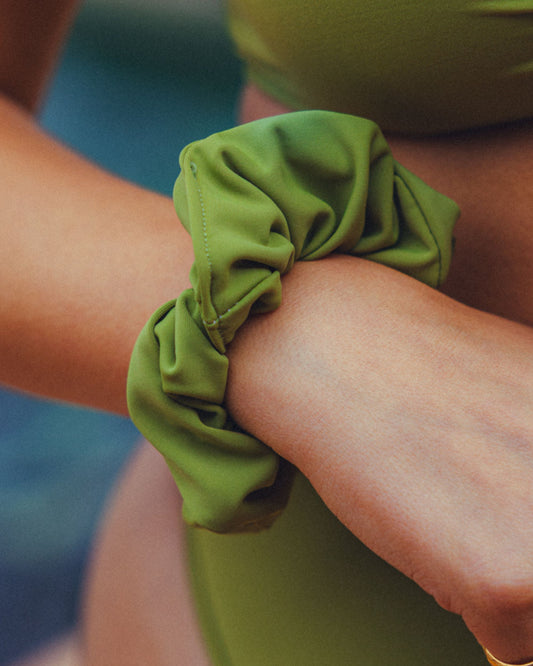 Scrunchie verde vivo