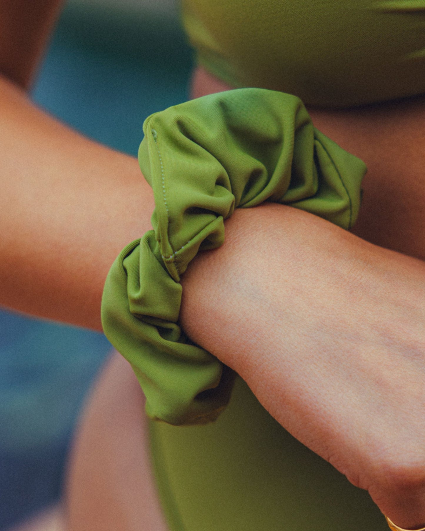 Scrunchie verde vivo