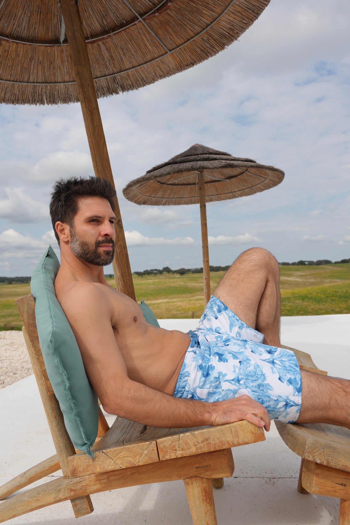 Calção de banho Algas Azuis