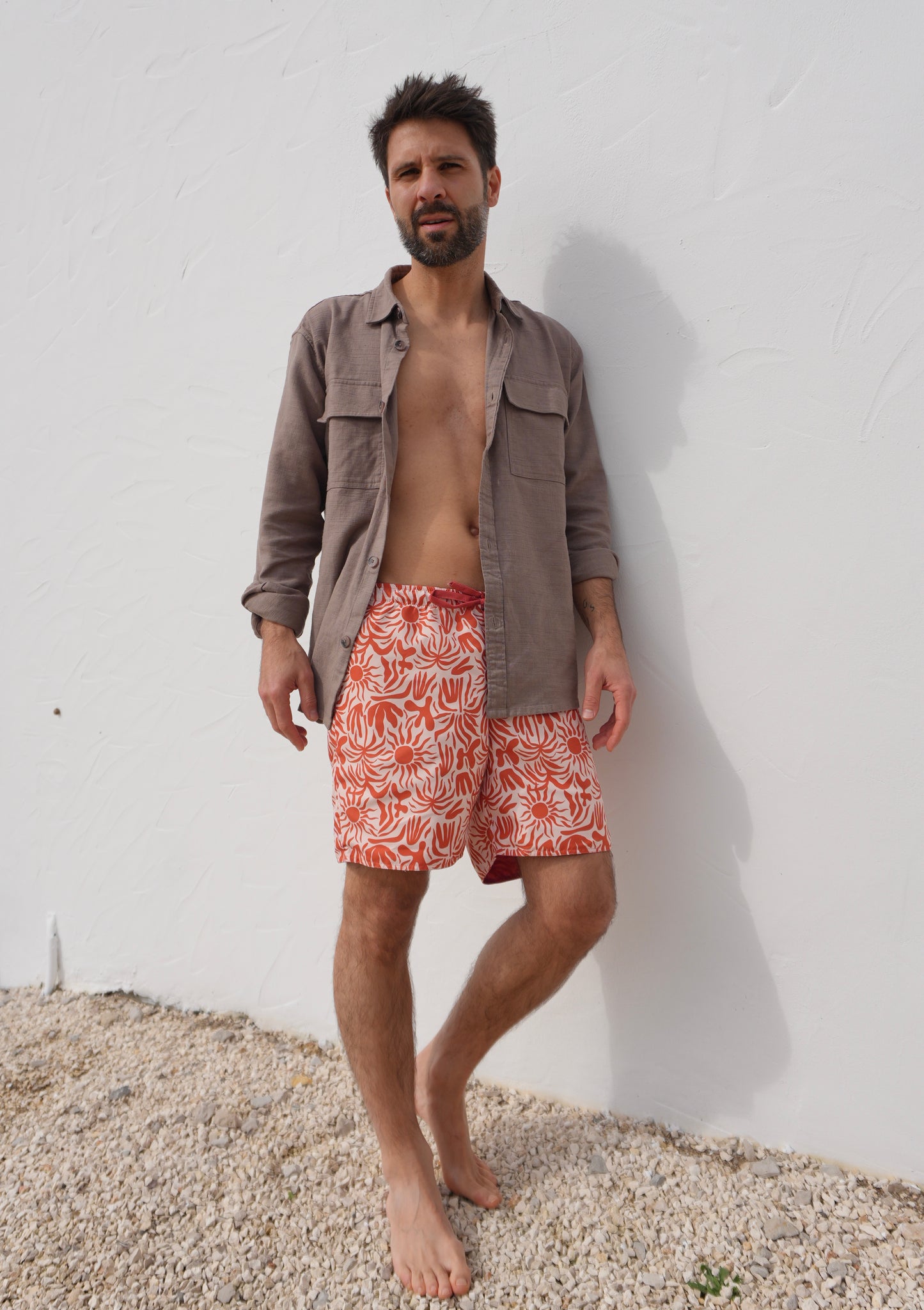 Calção de banho Sol Castanho